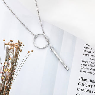 Personalized Stainless Steel Bar Necklace