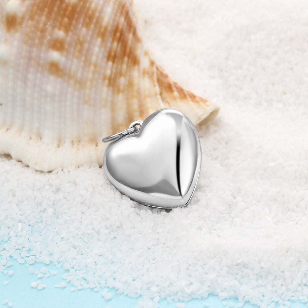 925 Sterling Silver Personalized Photo Heart Pendant Necklace