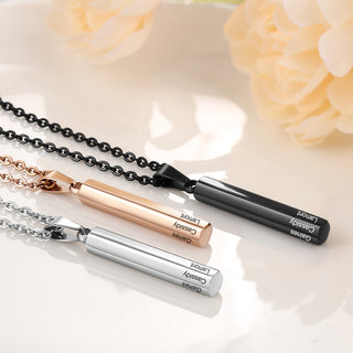 Customizable Six Name Long Necklace