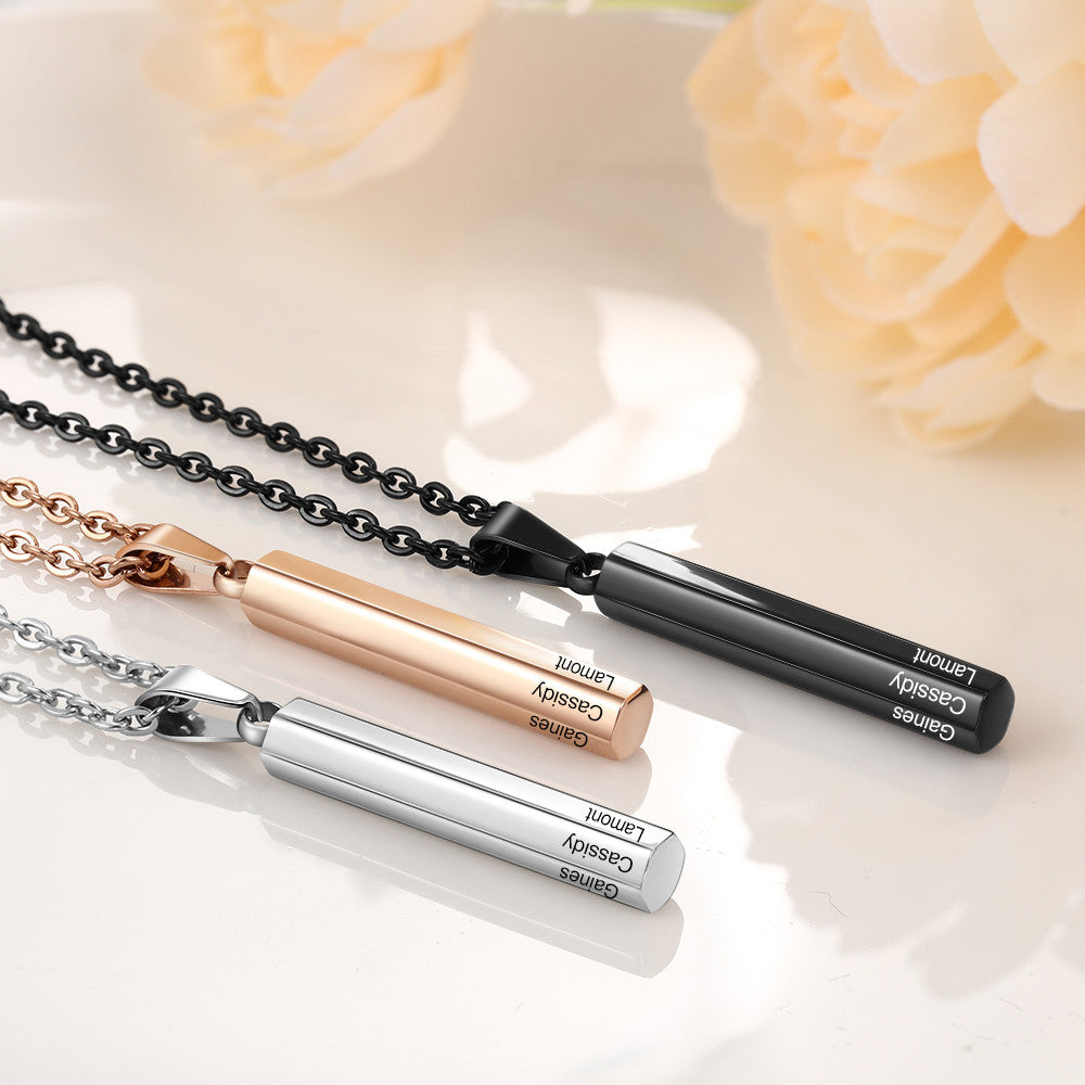 Customizable Six Name Long Necklace