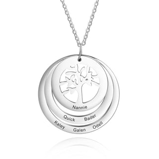 Personalized Stainless Steel Tree Necklace