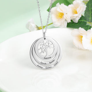 Personalized Stainless Steel Tree Necklace