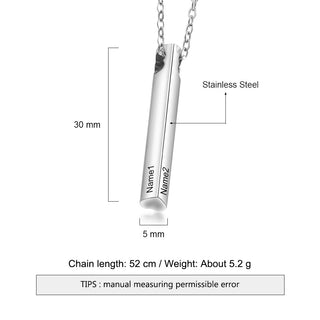 Engraving Stainless Steel Necklace
