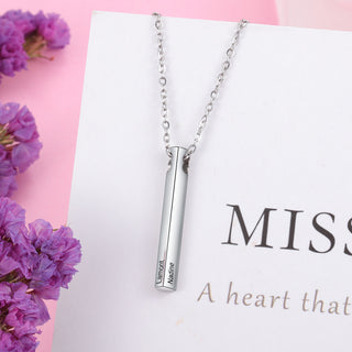 Engraving Stainless Steel Necklace