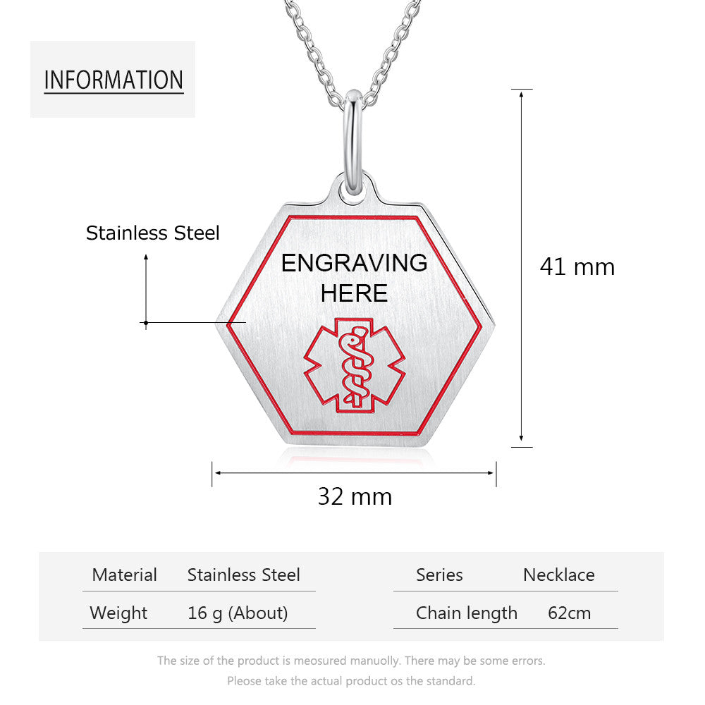 ersonalized Sainless Steal Necklace