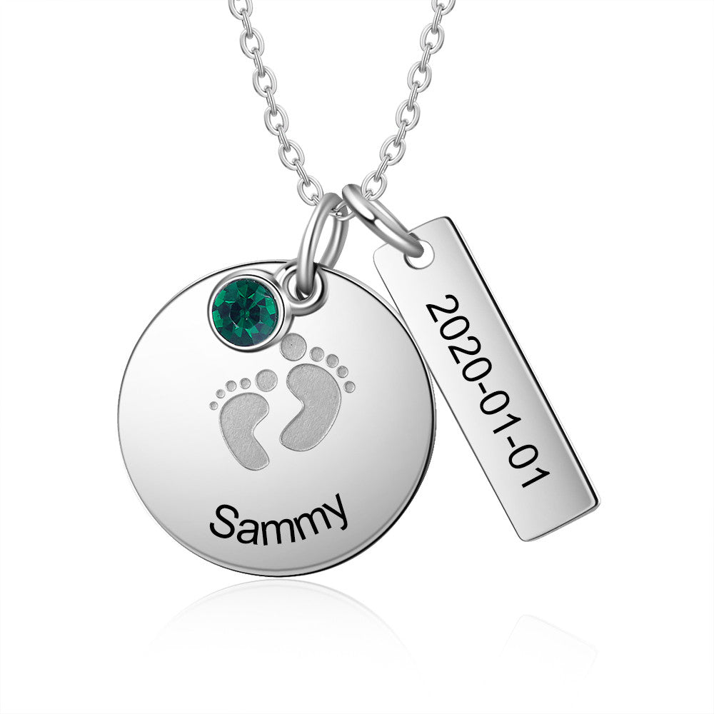 Engraved Stainless Steel Necklace