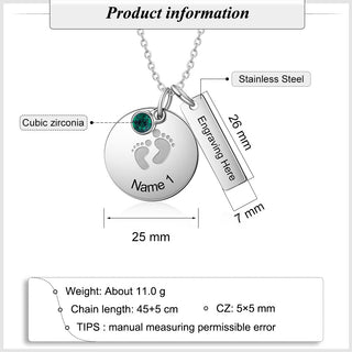 Engraved Stainless Steel Necklace