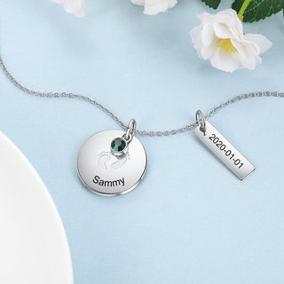Engraved Stainless Steel Necklace