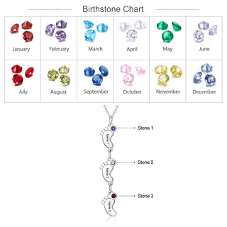 Personalized Name Baby Feet Necklace