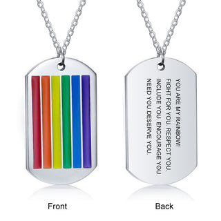 Engraving Stainless Steel Shield Necklace