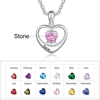 Rhodium Plated Heart Necklace