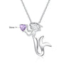 Personalized Rhodium Plated Children's Necklace