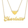 Personalized Rhodium Plated Multi-Chain Name Necklace