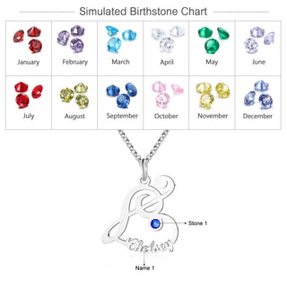 Personalized Rhodium Plated Necklace