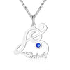 Personalized Rhodium Plated Necklace