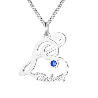 Personalized Rhodium Plated Necklace