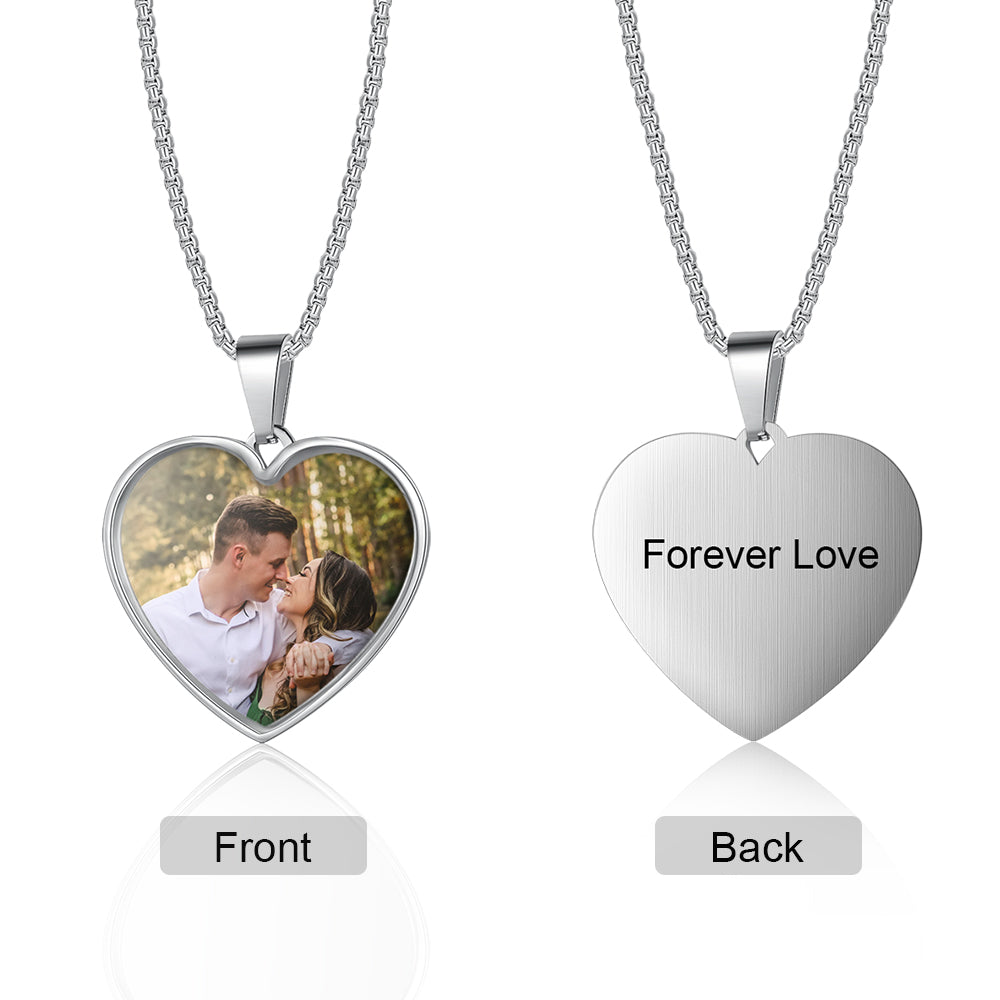 Personalized Stainless Steel Photo Necklace