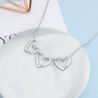 Engraving Stainless Steel Heart Shape Necklace