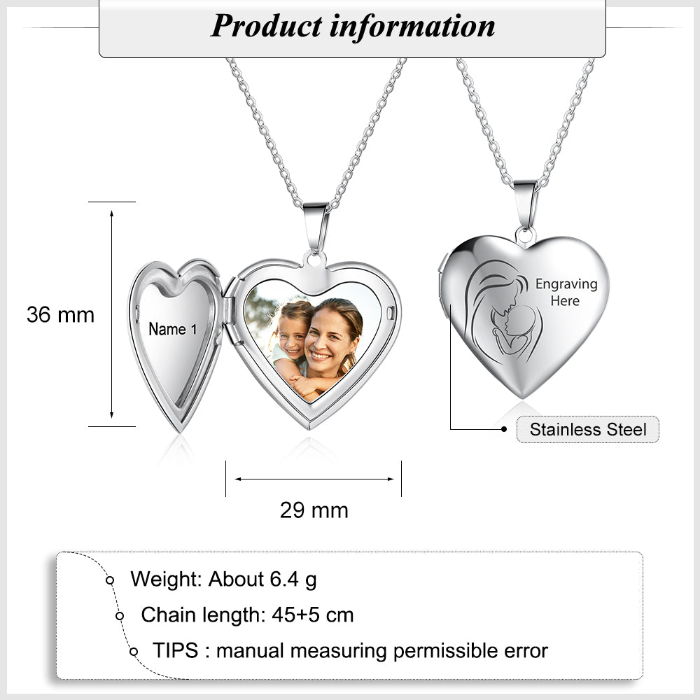 Personalized Stainless Steel Photo Necklace