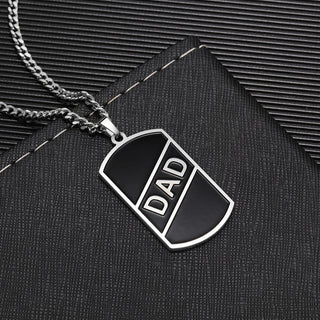 Stainless Steel Personalized Photo Necklace for Father Gifts