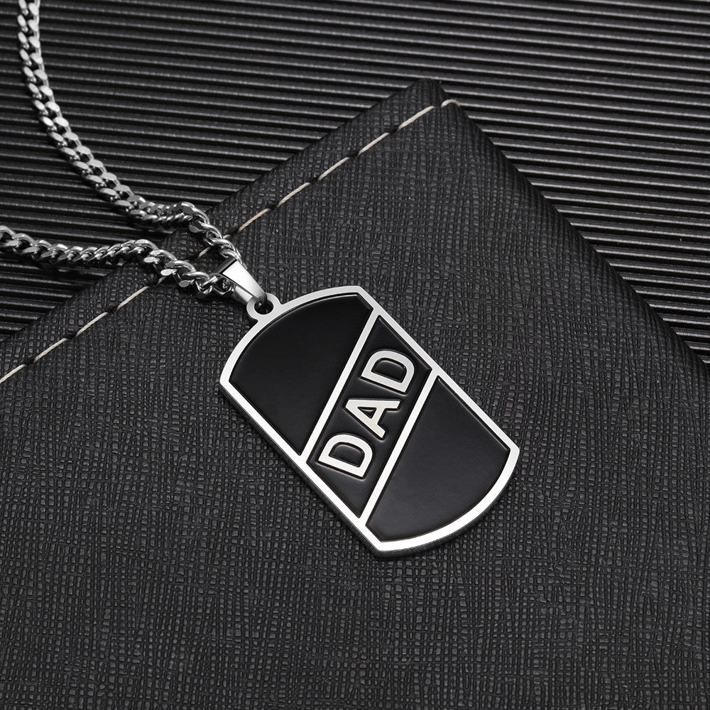 Stainless Steel Personalized Photo Necklace for Father Gifts