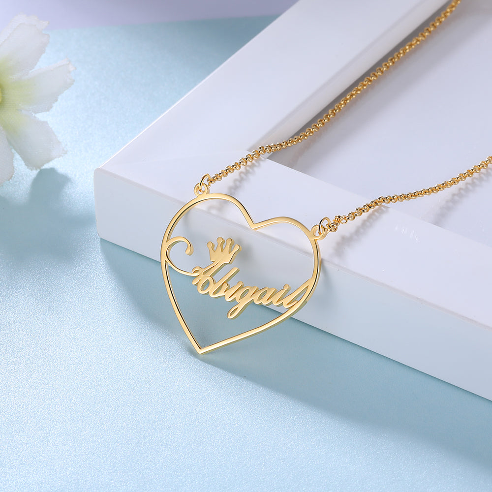 Personalized Rhodium Plated Name Necklace