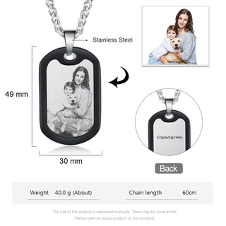 Stainless Steel Personalized Photo Necklace