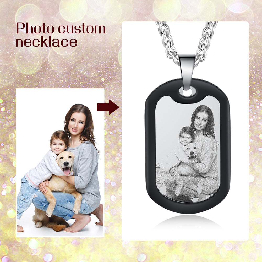 Stainless Steel Personalized Photo Necklace