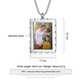 Stainless Steel Personalized Photo Pendant Necklace