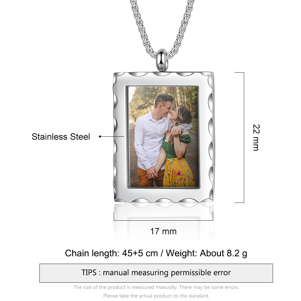 Stainless Steel Personalized Photo Pendant Necklace