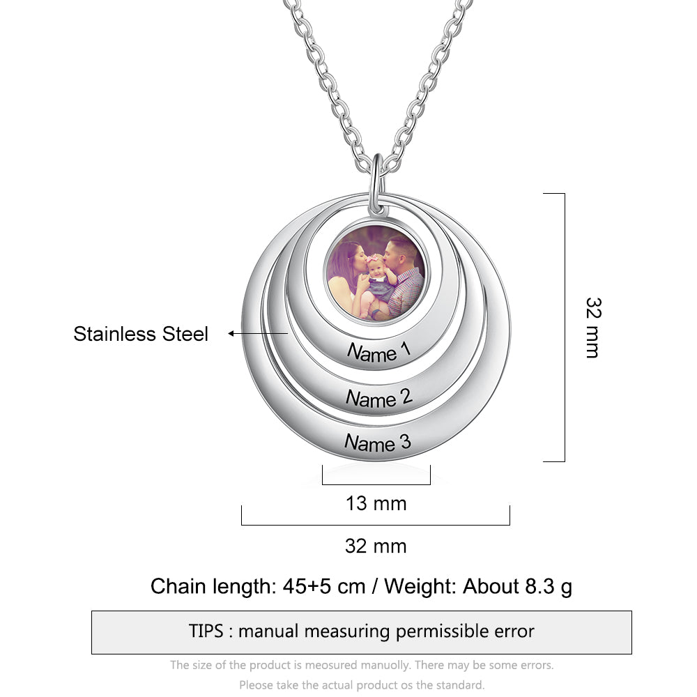 Personalized Stainless Steel Photo Necklace