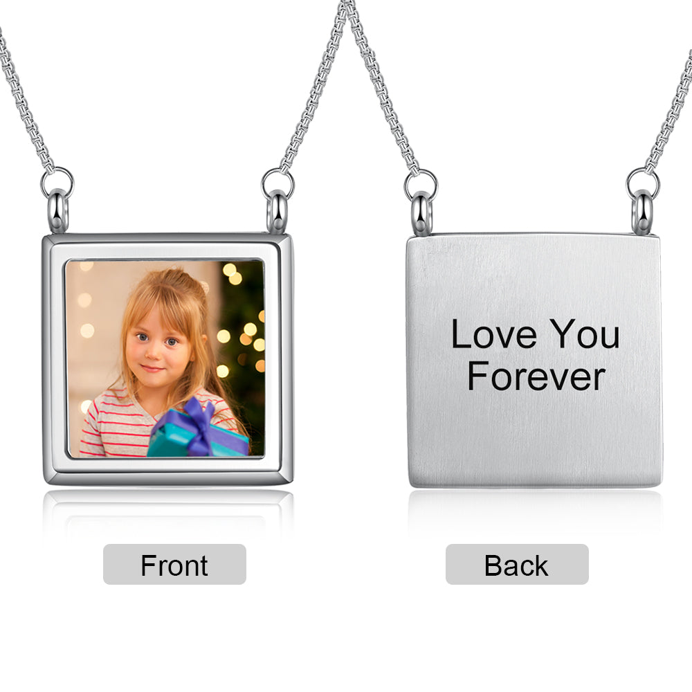 Personalized Stainless Steel Photo Necklace
