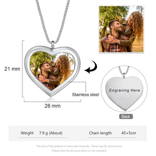 Stainless Steel Personalized Photo Pendant Necklace