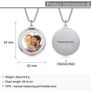 Personalized Stainless Steel Photo Necklace