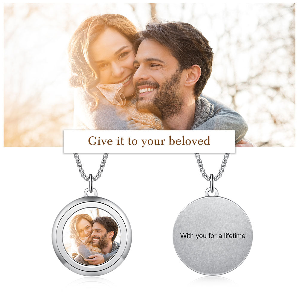 Personalized Stainless Steel Photo Necklace