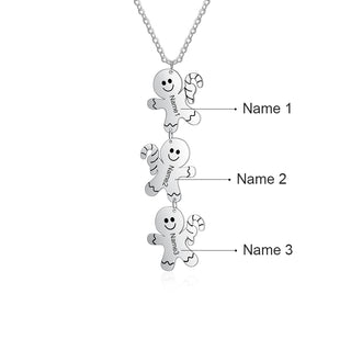 Personalized Stainless Steel Snowman Necklace