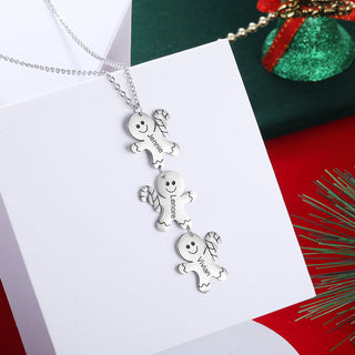 Personalized Stainless Steel Snowman Necklace