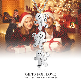 Personalized Stainless Steel Snowman Necklace