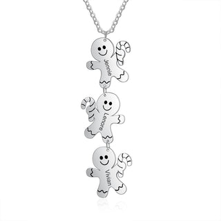 Personalized Stainless Steel Snowman Necklace