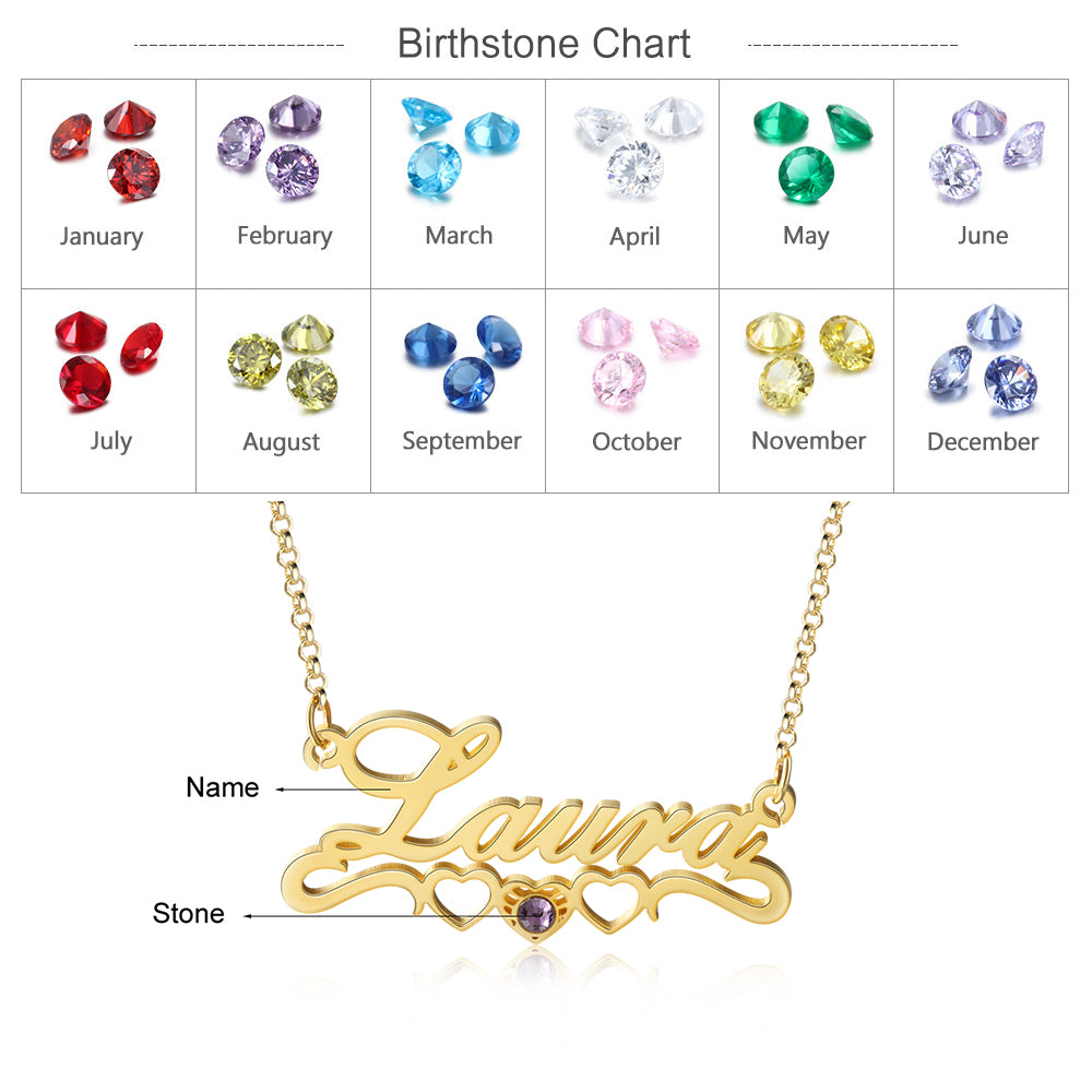 Personalized Rhodium Plated Name Necklace