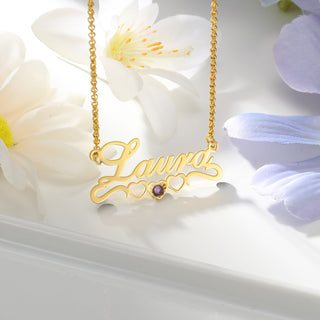 Personalized Rhodium Plated Name Necklace