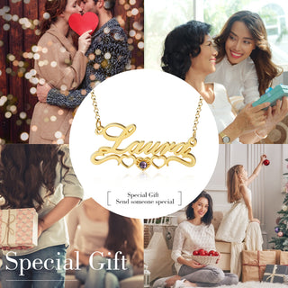 Personalized Rhodium Plated Name Necklace