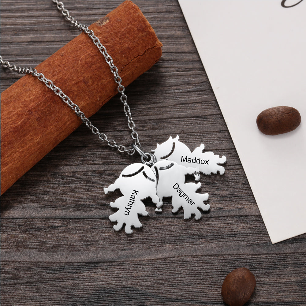 Personalized Stainless Steel Baby Boy Girl Necklace