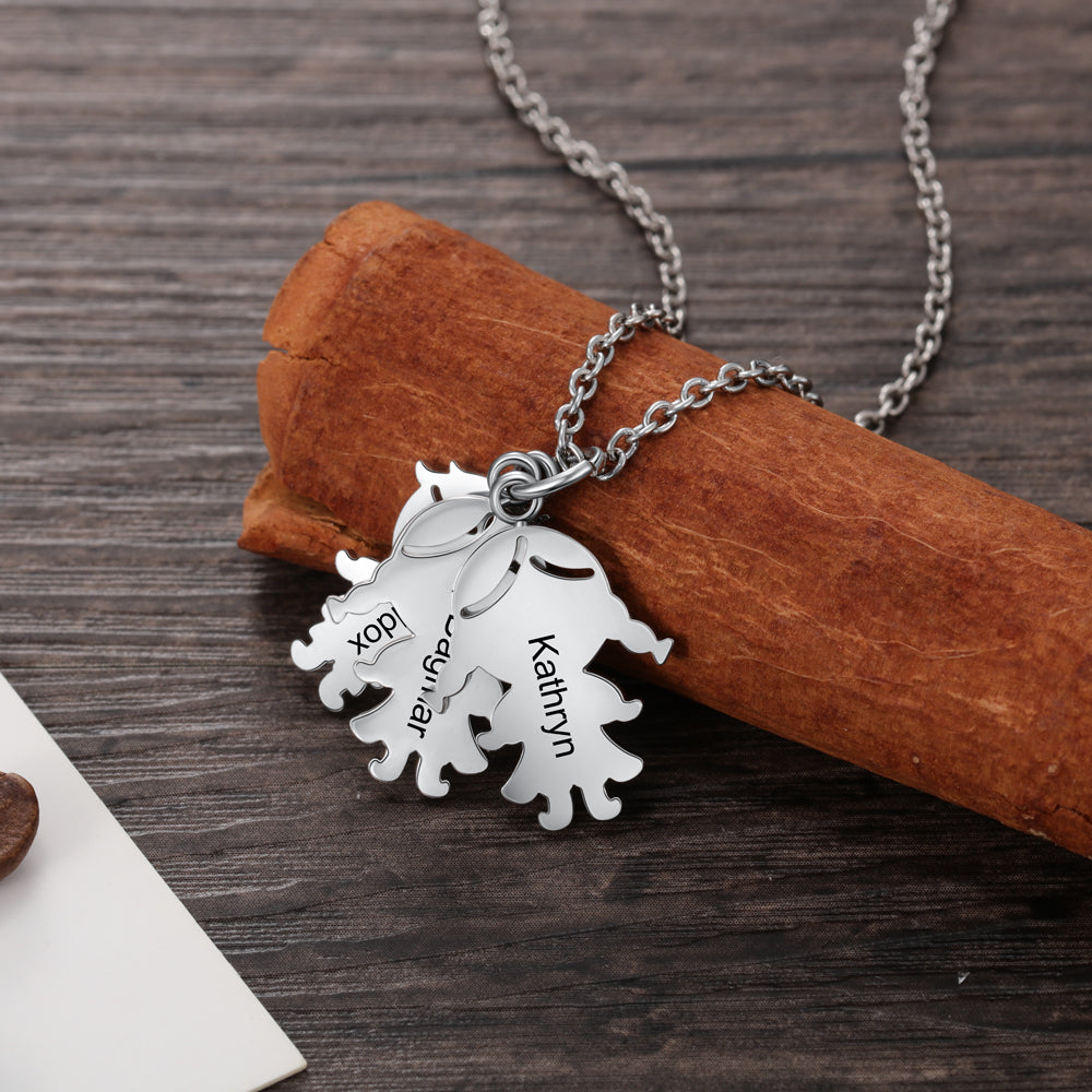 Personalized Stainless Steel Baby Boy Girl Necklace
