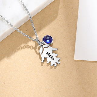 Stainless Steel Birthstone Baby Necklace