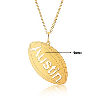 Personalized Football Name Necklace