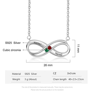 925 Sterling Silver Infinity Necklace