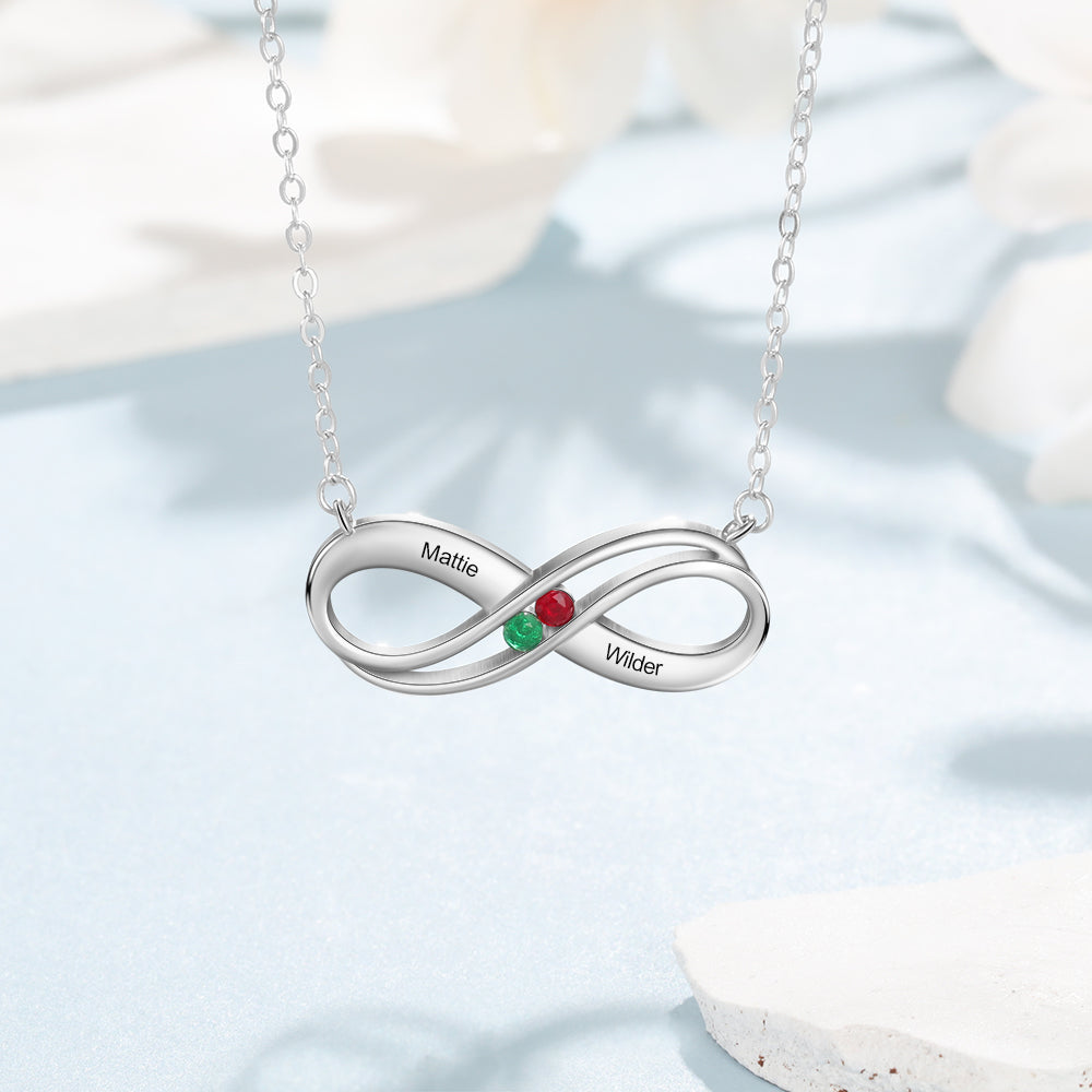 925 Sterling Silver Infinity Necklace