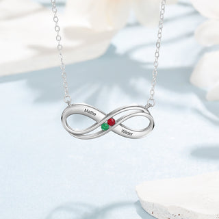 925 Sterling Silver Infinity Necklace