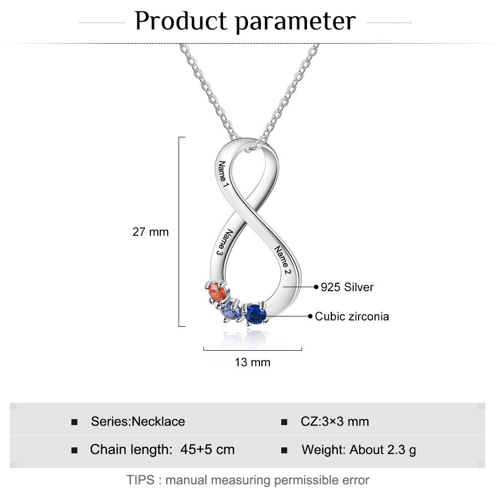 925 Silver Infinity Necklace